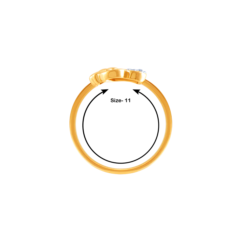 18k (750) Yellow Gold And Diamond Ring For Women - Image 5