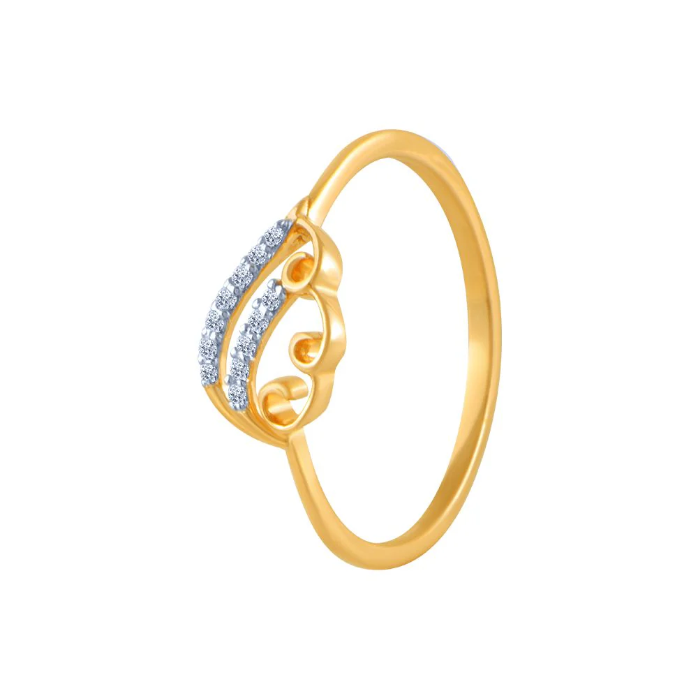 18k (750) Yellow Gold And Diamond Ring For Women - Image 3
