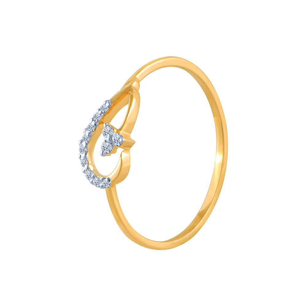 18k (750) Yellow Gold And Diamond Ring For Women - Image 3