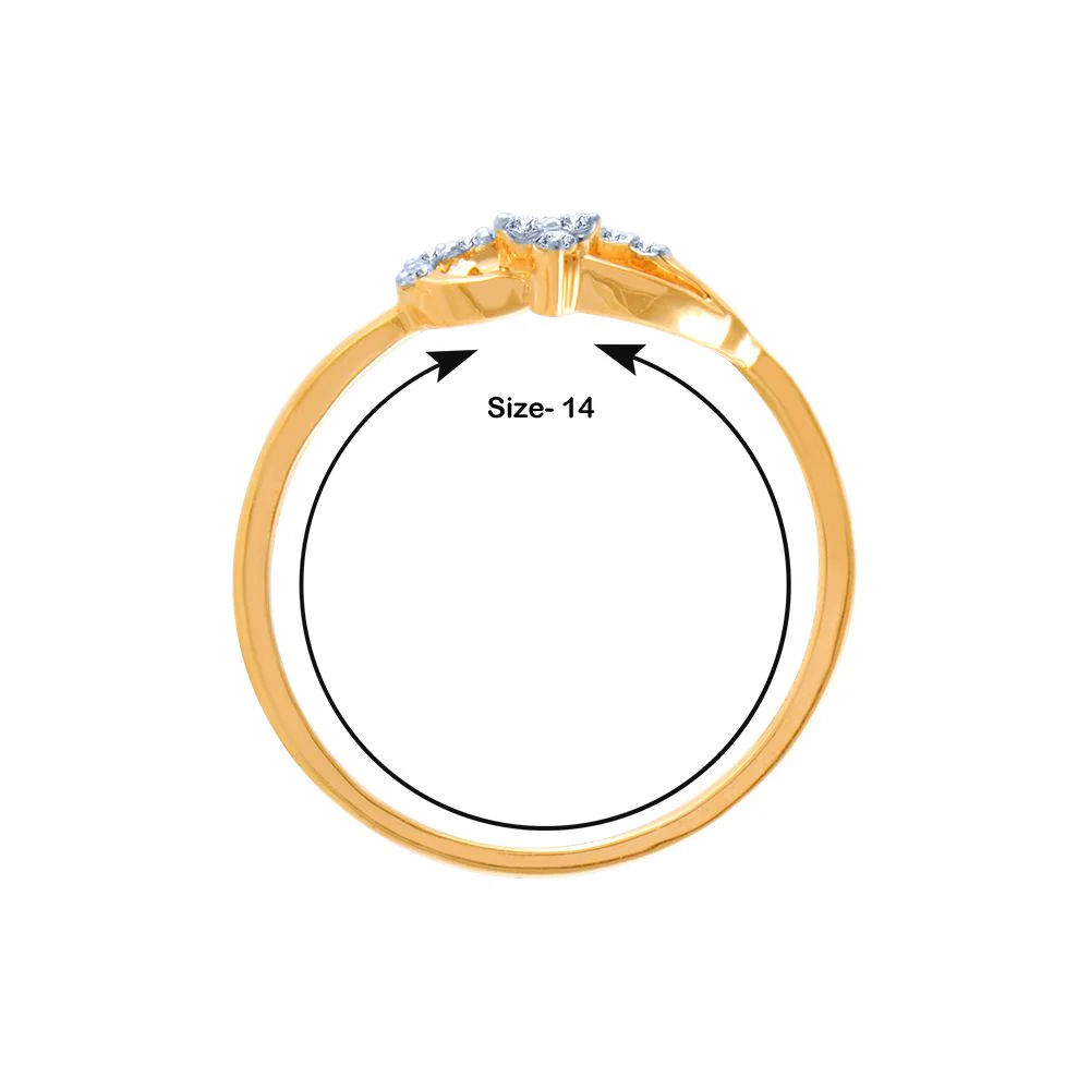 18k (750) Yellow Gold And Diamond Ring For Women - Image 4