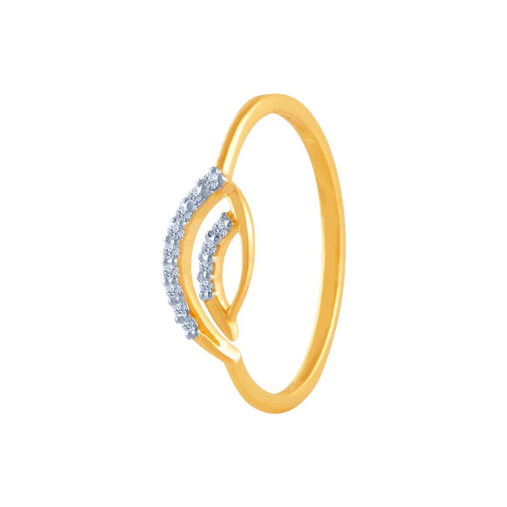 18k (750) Yellow Gold And Diamond Ring For Women - Image 3