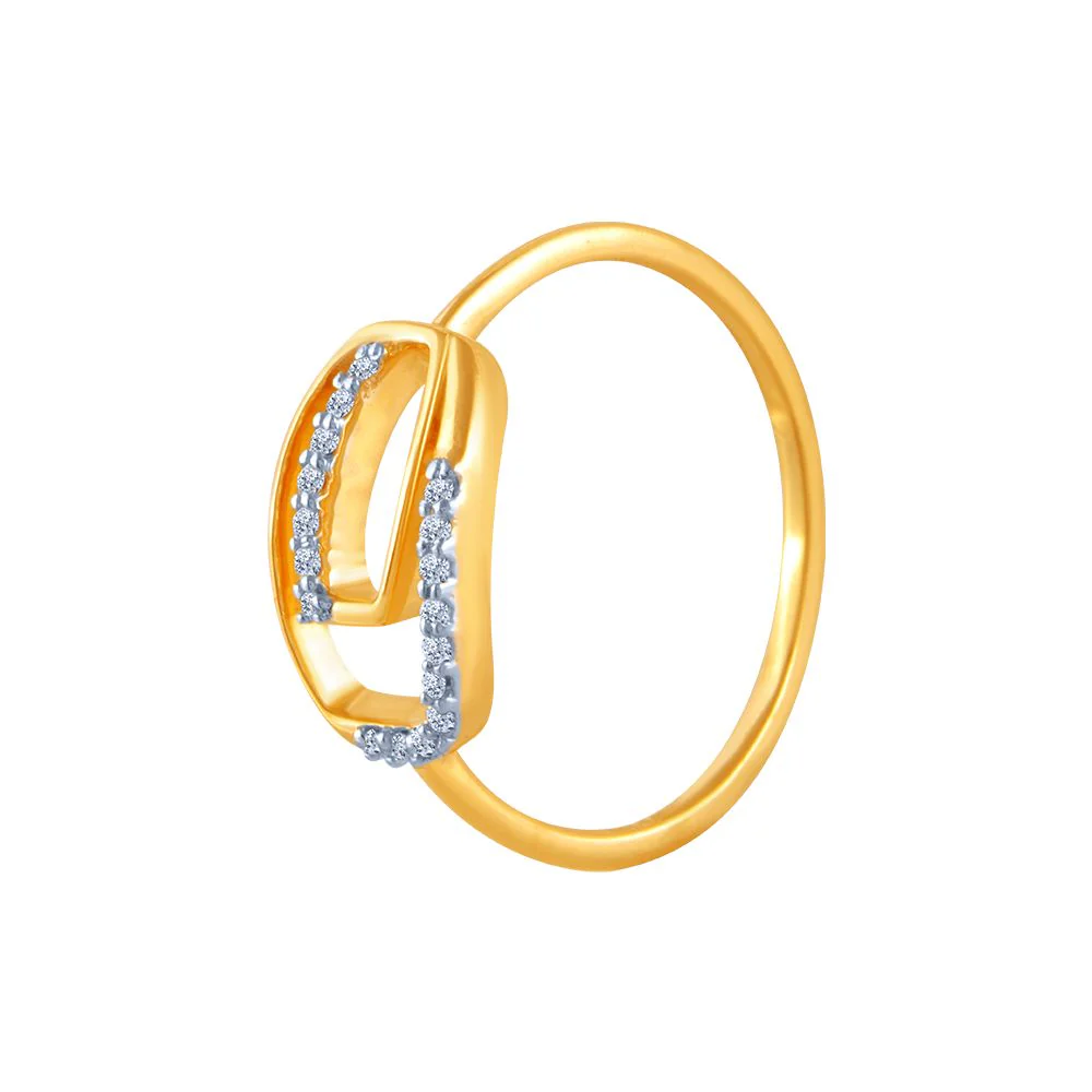 18k (750) Yellow Gold And Diamond Ring For Women - Image 3