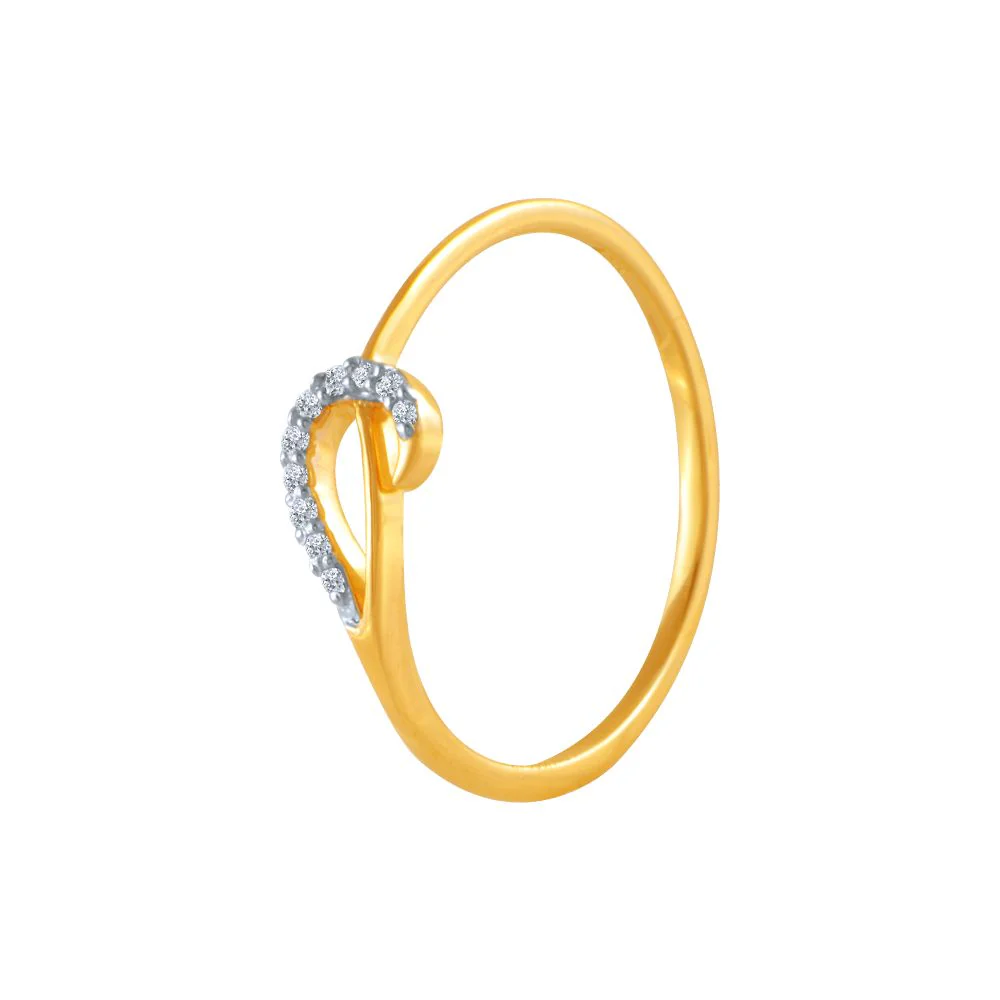 18k (750) Yellow Gold And Diamond Ring For Women - Image 3