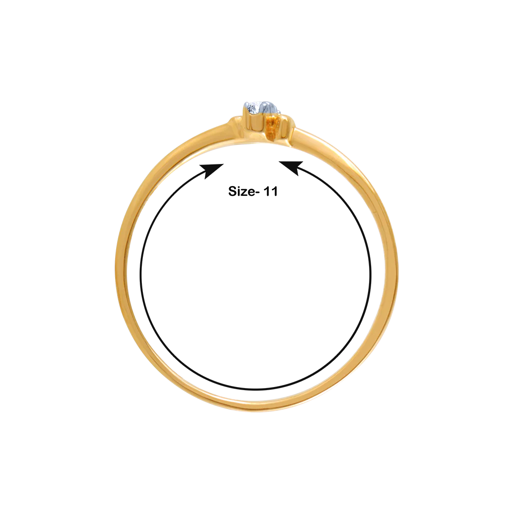 18k (750) Yellow Gold And Diamond Ring For Women - Image 4
