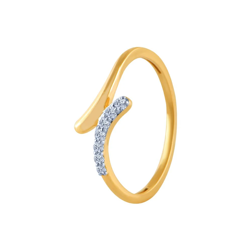 18k (750) Yellow Gold And Diamond Ring For Women - Image 3