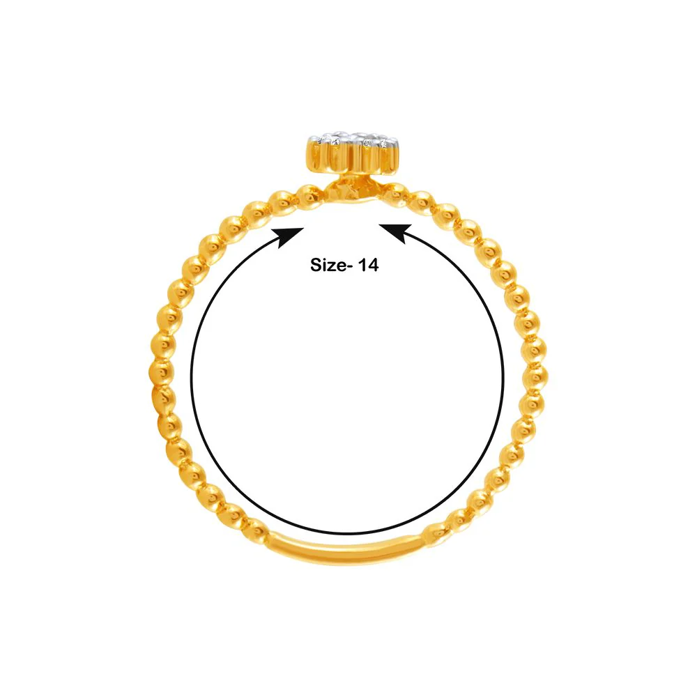 18k (750) Yellow Gold And Diamond Ring For Women - Image 4