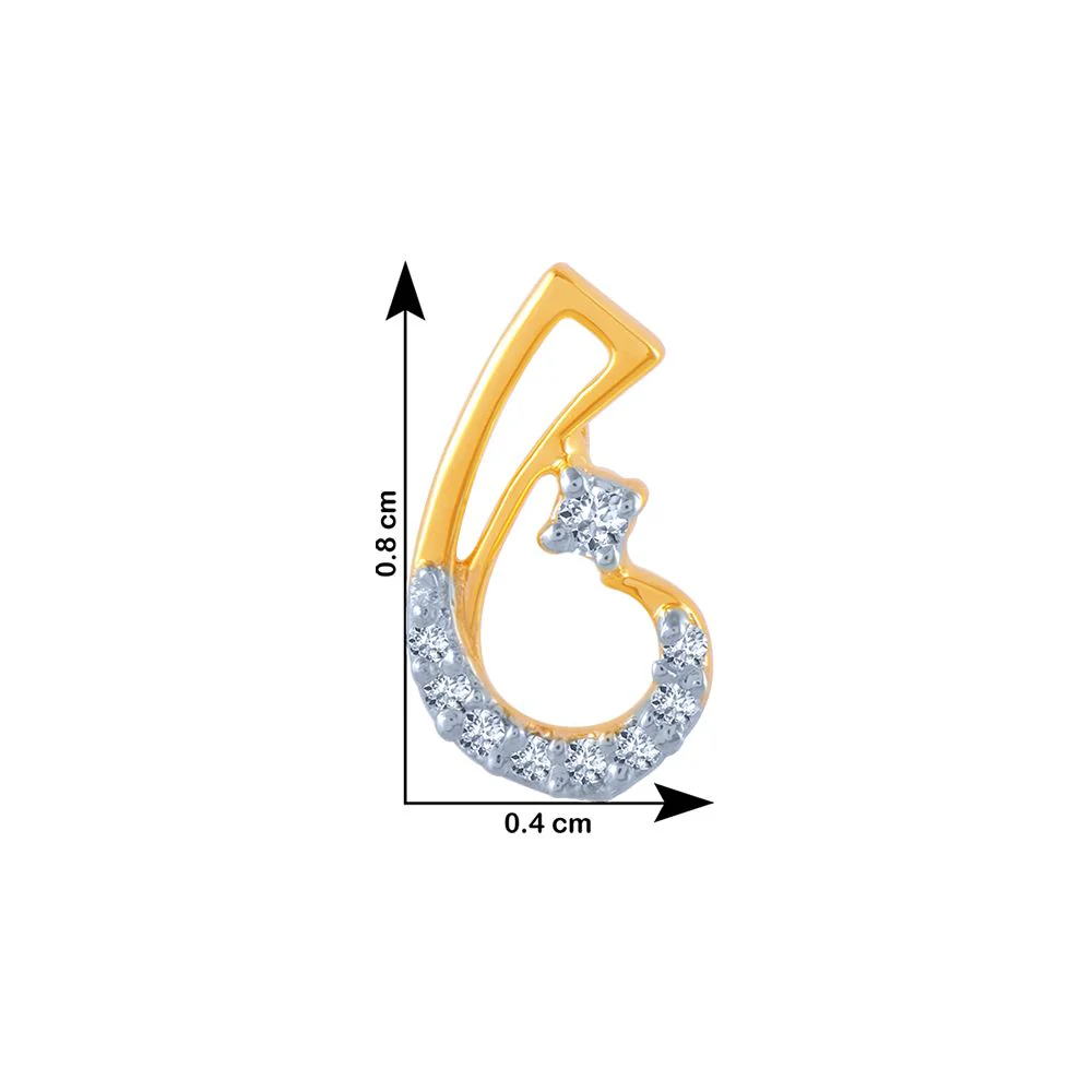 18k (750) Yellow Gold And Diamond Stud Earrings For Women - Image 4