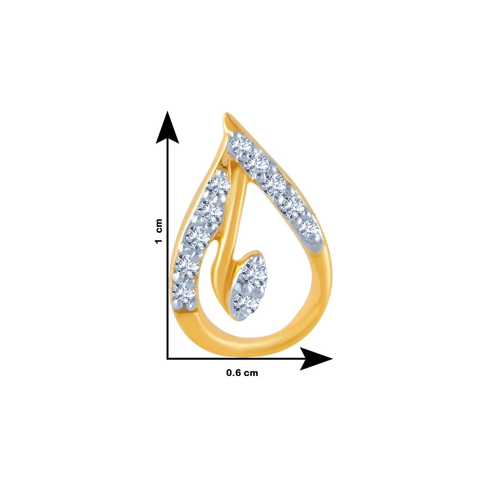 18k (750) Yellow Gold And Diamond Stud Earrings For Women - Image 4