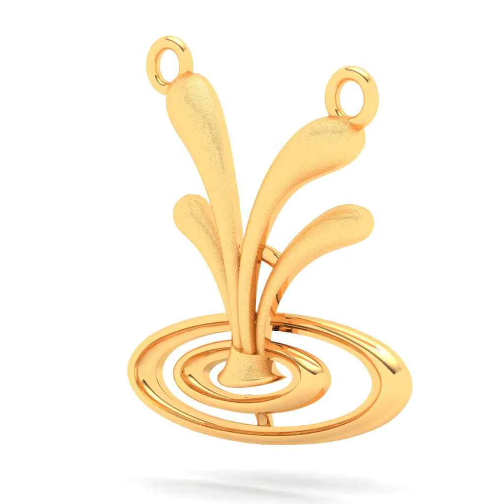 18k Charming Gold Pendant Design For Monsoon - Image 6