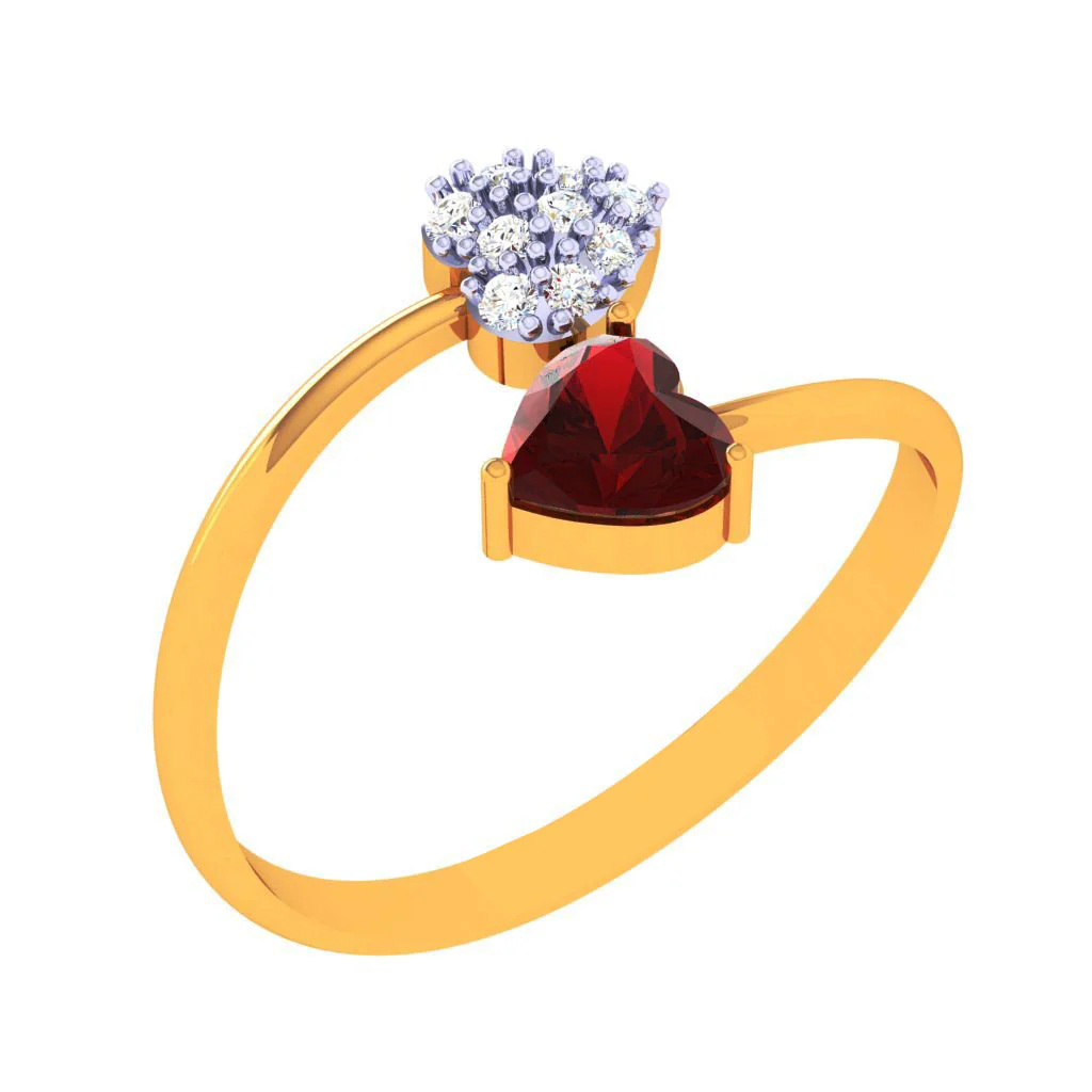 18k Clustered Heart Of Diamond Ring - Image 2
