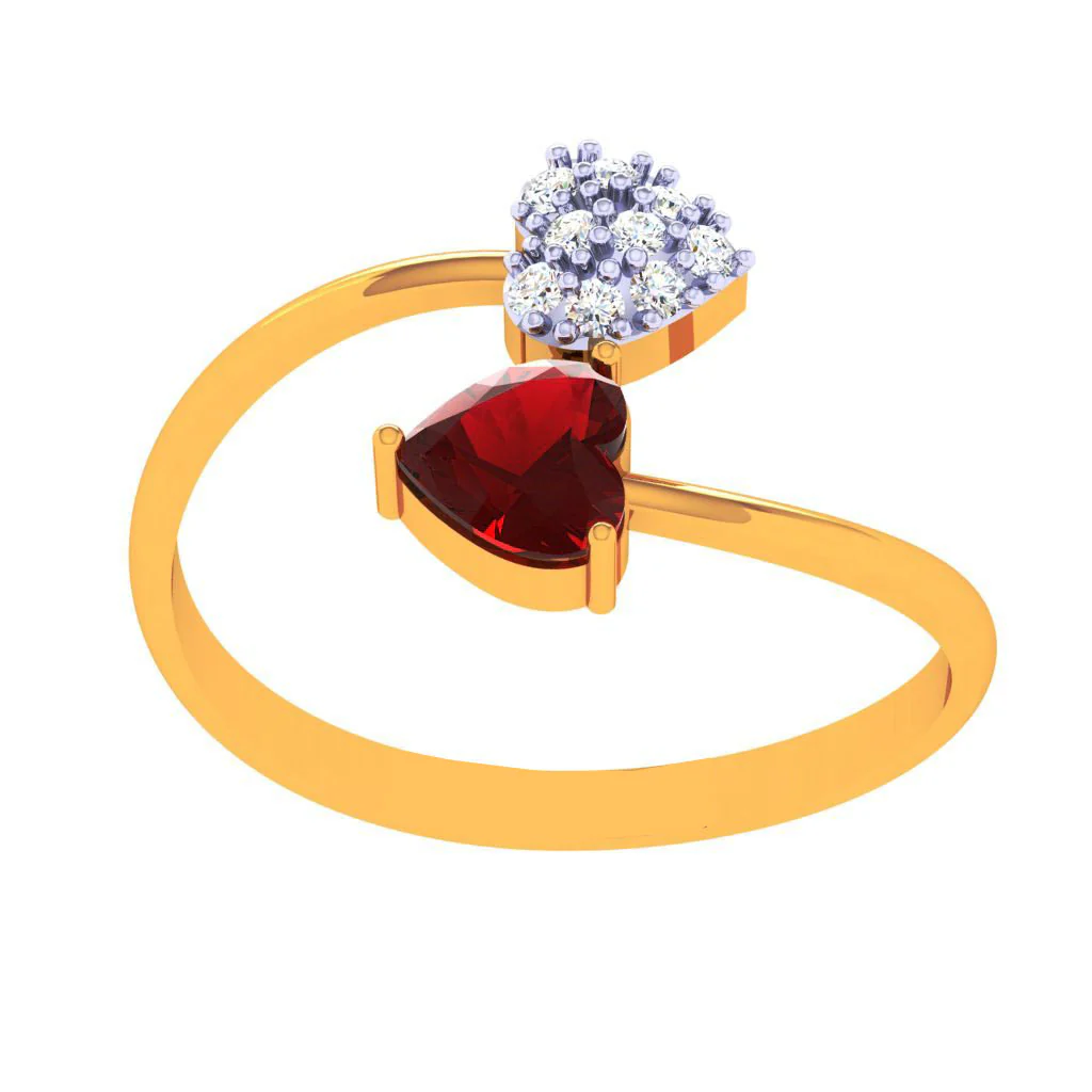18k Clustered Heart Of Diamond Ring - Image 3