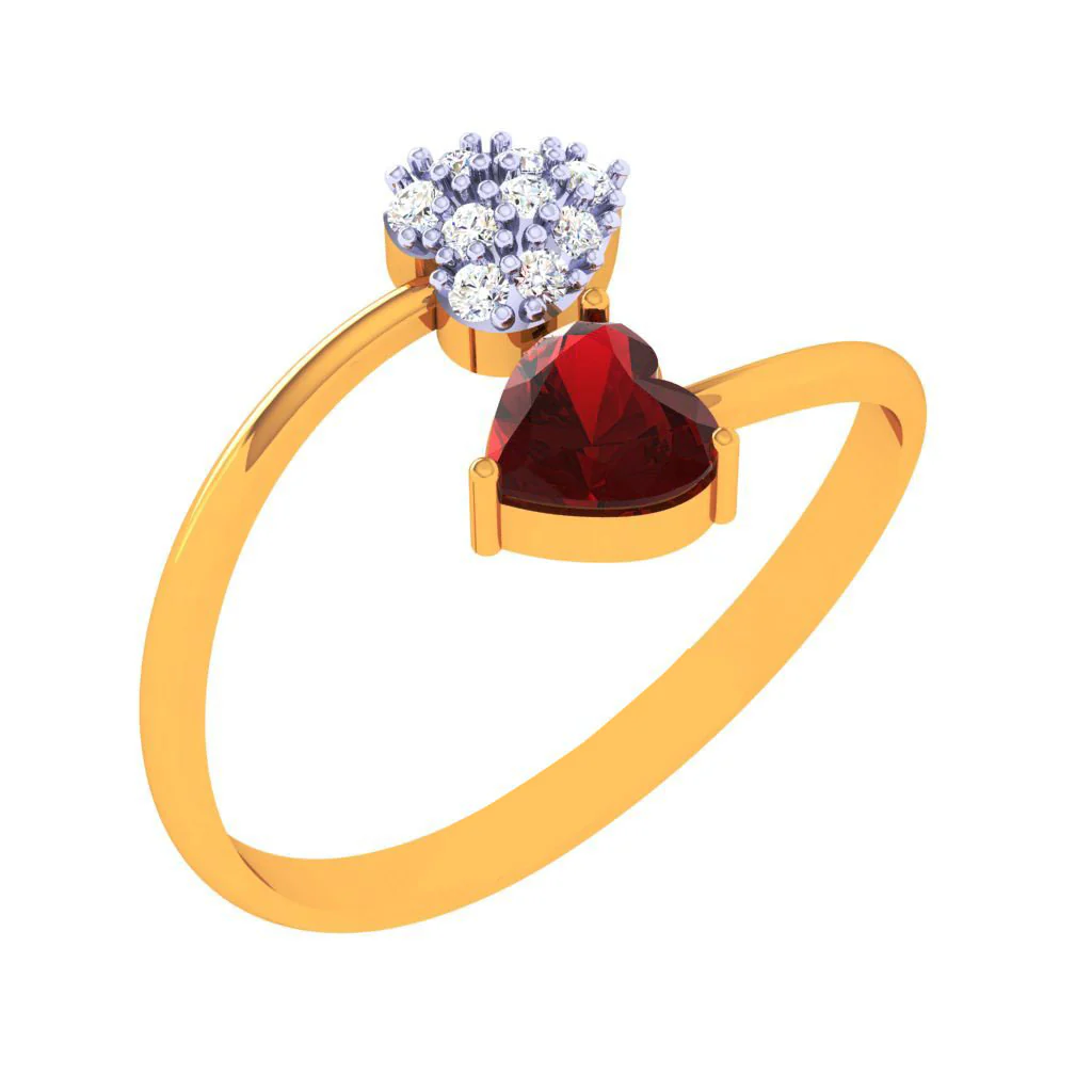 18k Clustered Heart Of Diamond Ring - Image 4
