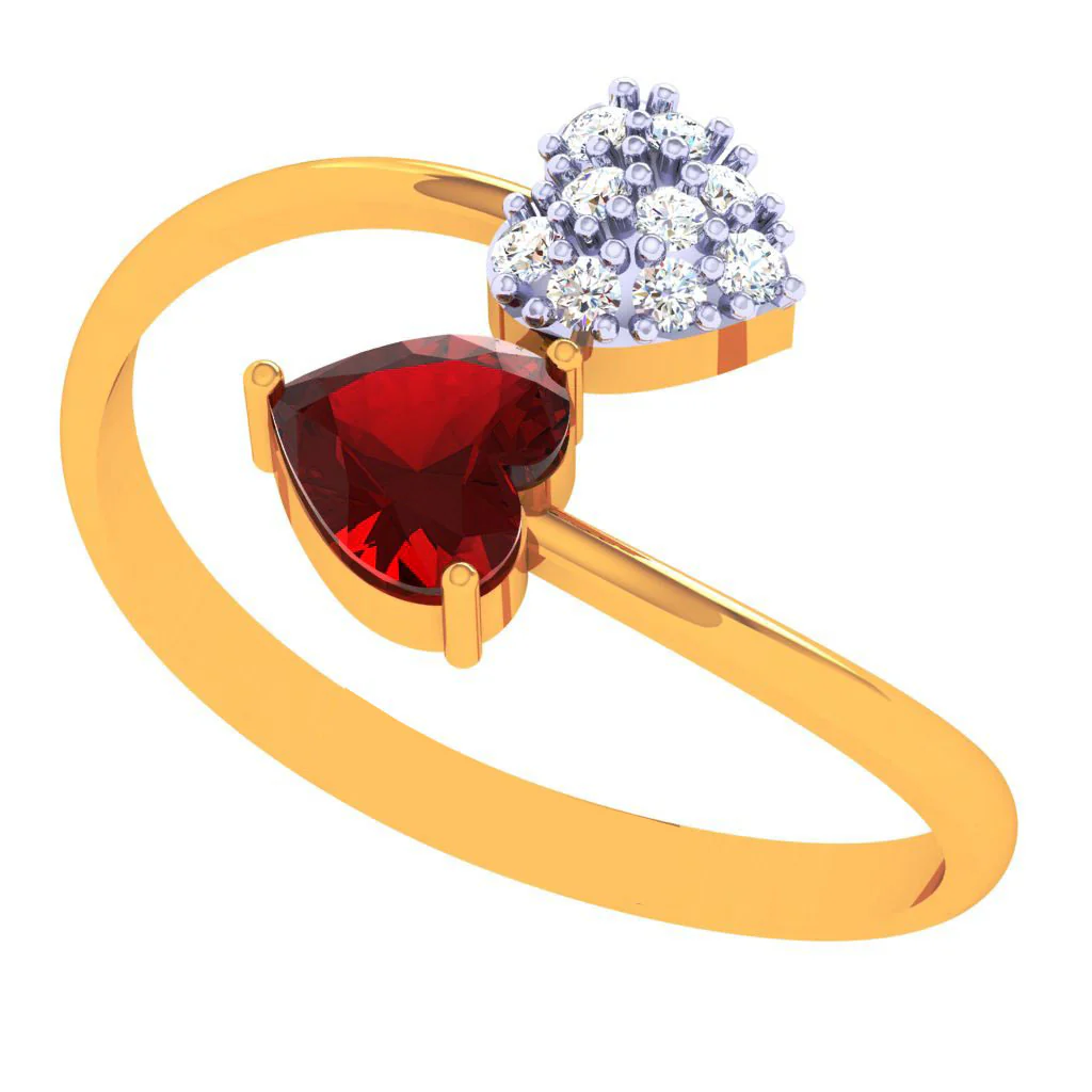 18k Clustered Heart Of Diamond Ring - Image 5