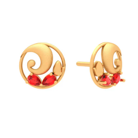 18k Dainty Stud Earrings For Women From Online Exclusive Collection - Image 2