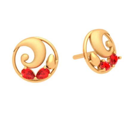 18k Dainty Stud Earrings For Women From Online Exclusive Collection - Image 4