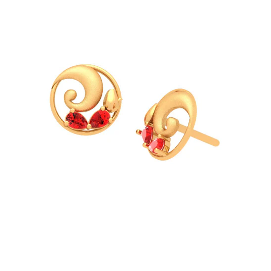 18k Dainty Stud Earrings For Women From Online Exclusive Collection - Image 5