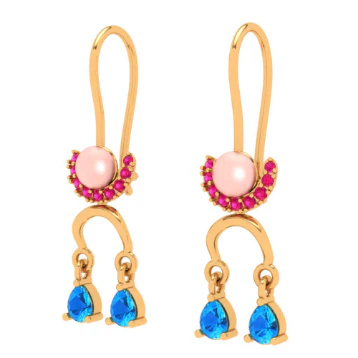 18k Exclusive Colourful Gemstone Earrings From Pc Chandra Jewellers - Image 4