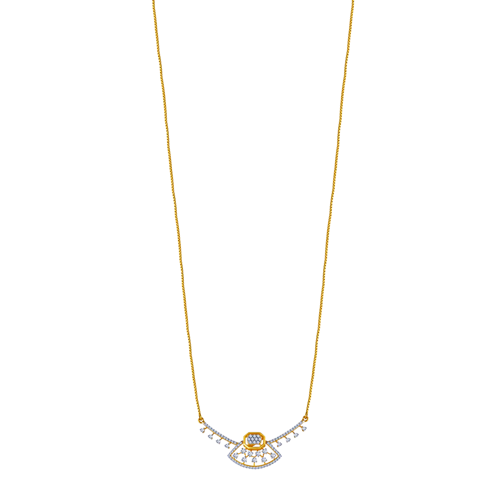 18k Exquisite Diamond Necklace Earrings Set - Image 9