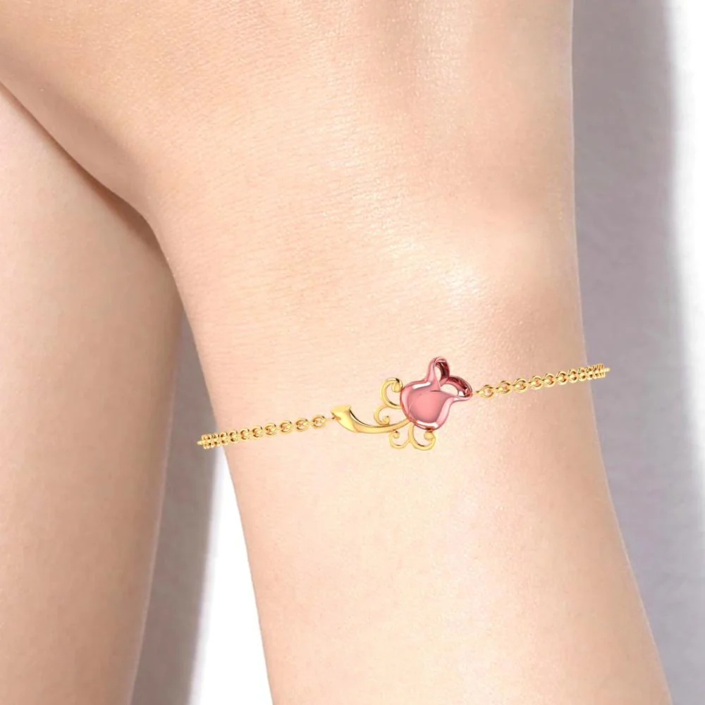 18k Gold Bracelet With Yellow - Image 6