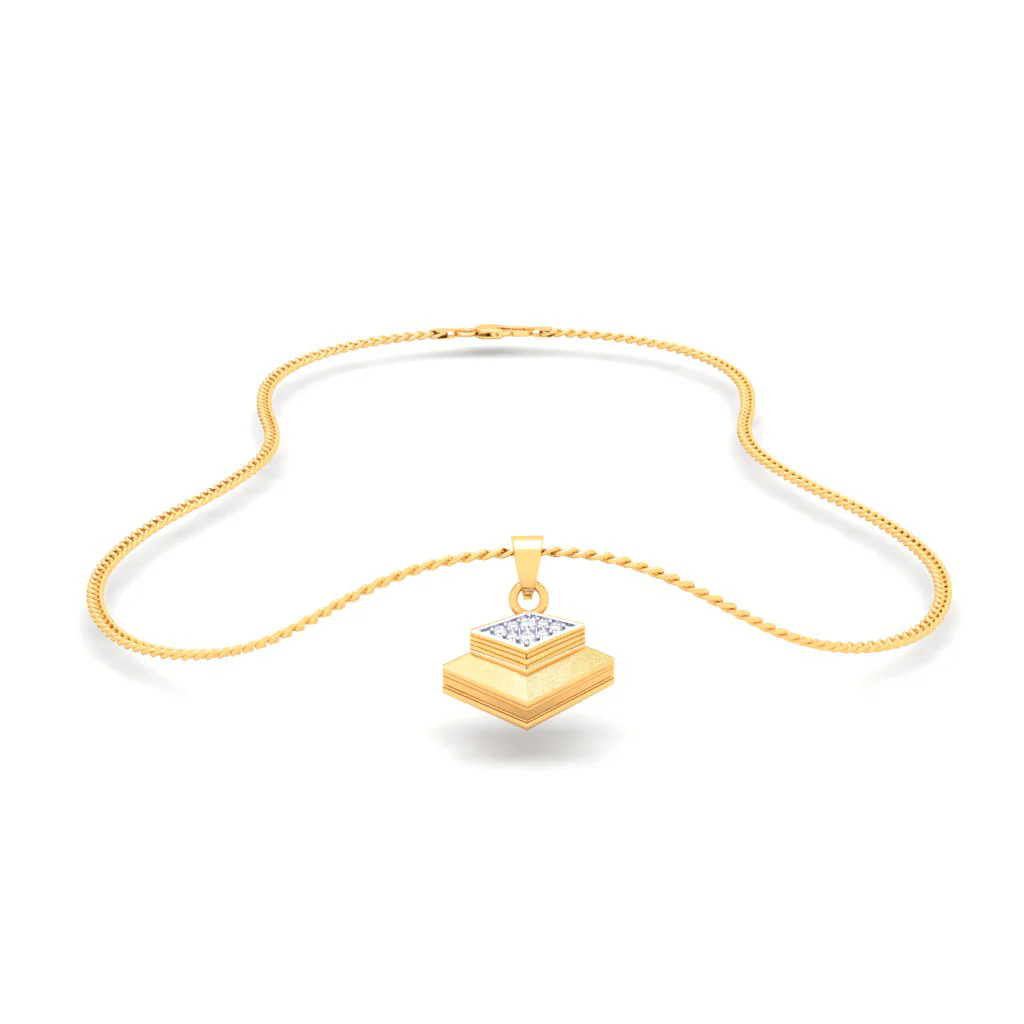 18k Gold & Diamond Pendant In The Shape Of Two Books From P.c Chandra Jewellers - Image 6