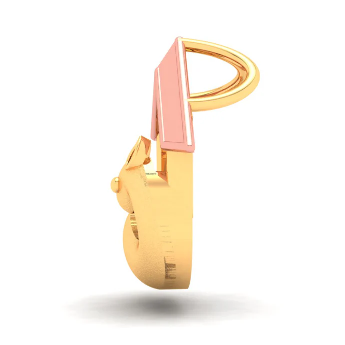 18k Gold Pendant In The Shape Of A Cute Pet With Yellow Gold Roof From Online Exclusive Collection - Image 3
