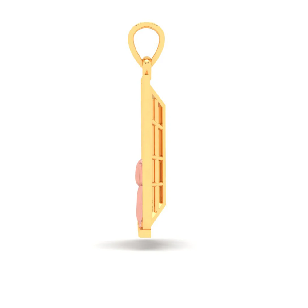 18k Gold Pendant In The Shape Of A Girl In Front Of A Window From Online Exclusive Collection - Image 3