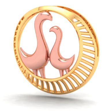 18k Gold Pendant With Dainty Yellow Gold Birds From Online Exclusive - Image 2