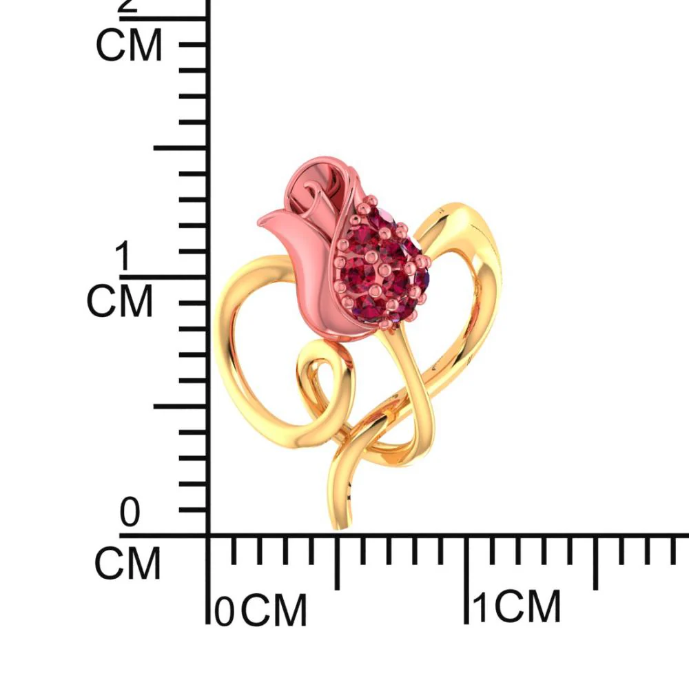 18k Gold Pendant With Stone-studded Yellow Entwined In A Leaf Design - Image 4