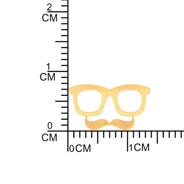 18k Gold Rakhi In Specs And Moustache Motif - Image 4