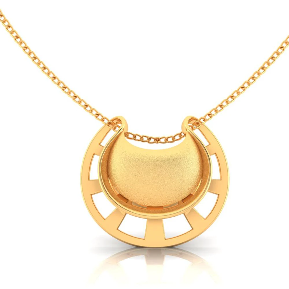 18k Gorgeous Pendant Made Of Gold With A Distinctive Shape