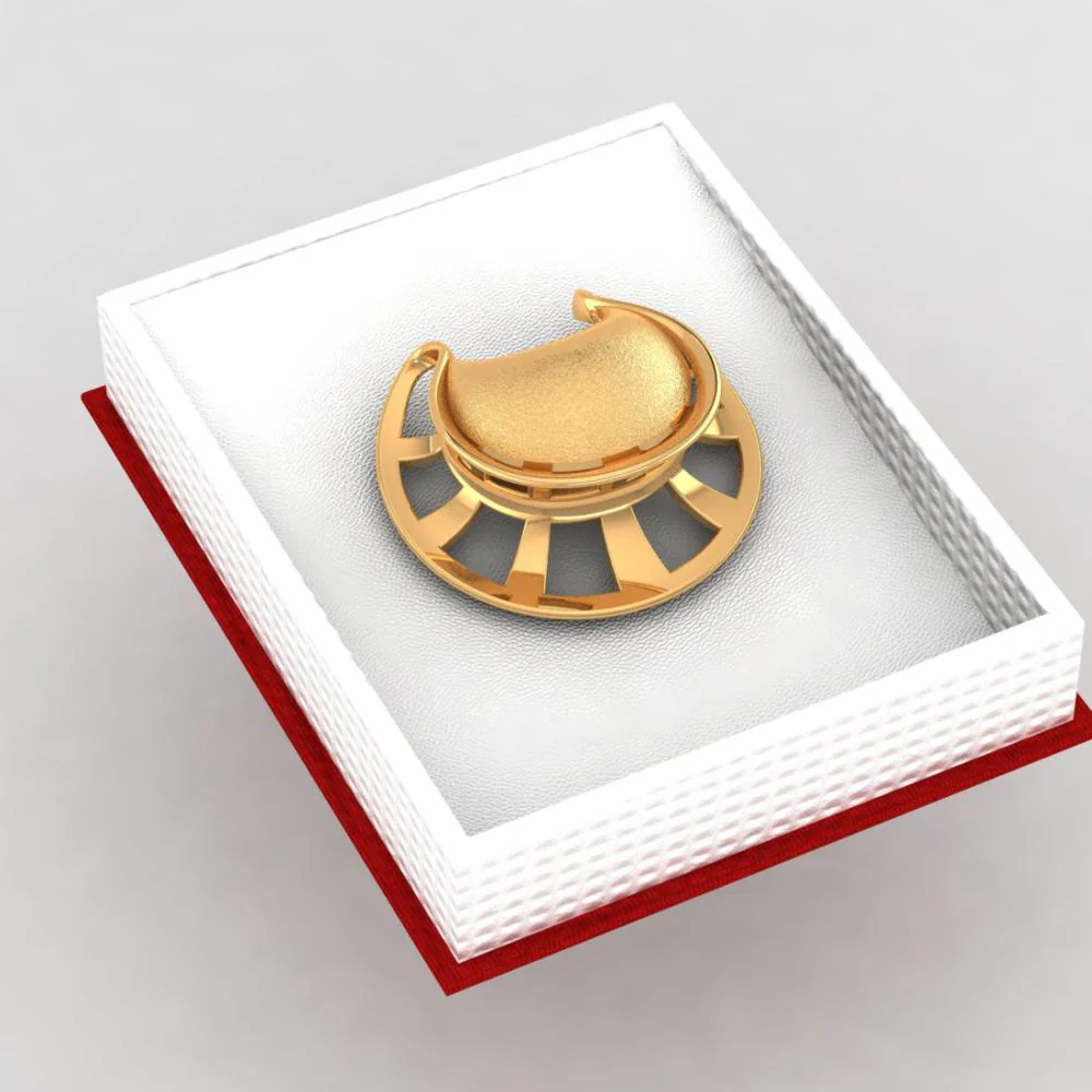 18k Gorgeous Pendant Made Of Gold With A Distinctive Shape - Image 6