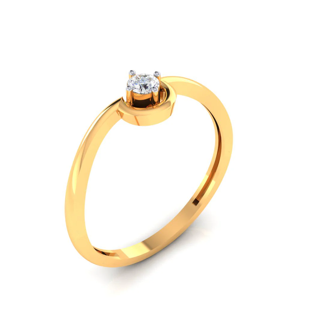 18k Hemispherical Diamond Ring - Image 2