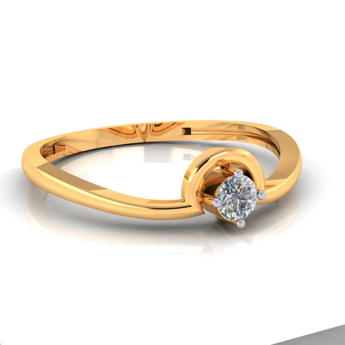 18k Hemispherical Diamond Ring - Image 3