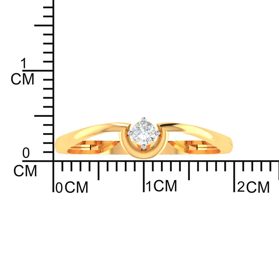 18k Hemispherical Diamond Ring - Image 4