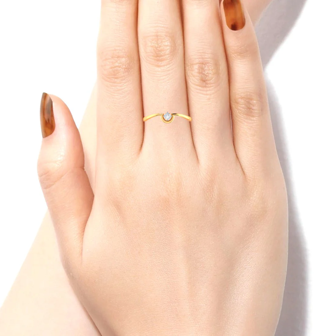 18k Hemispherical Diamond Ring - Image 5