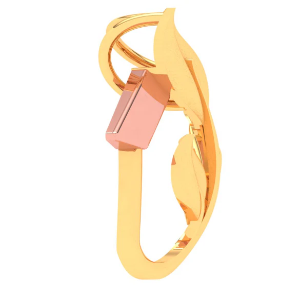 18k Home With A Leaf Shape Gold Pendant From Online Exclusive Collection - Image 3