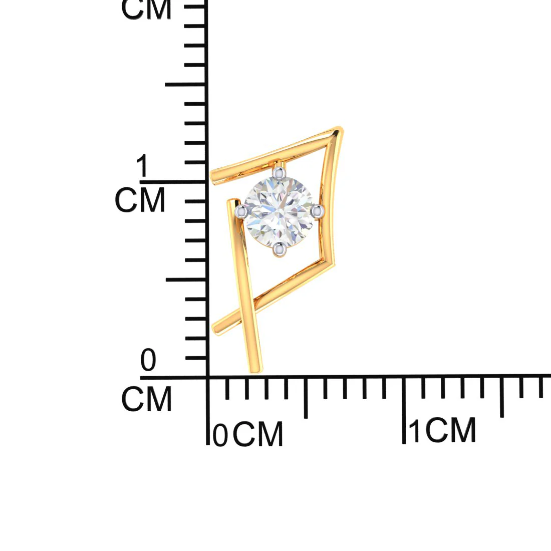 18k Kite Shape Diamond Earrings - Image 4