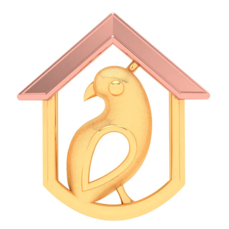 18k Little Gold Pendant With A Bird From Online Exclusive Of Pc Chandra Jewellers