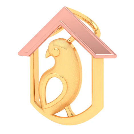18k Little Gold Pendant With A Bird From Online Exclusive Of Pc Chandra Jewellers - Image 2
