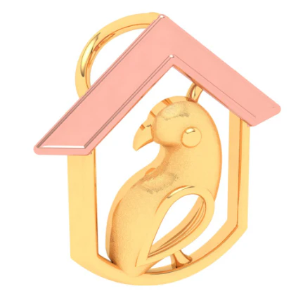 18k Little Gold Pendant With A Bird From Online Exclusive Of Pc Chandra Jewellers - Image 4