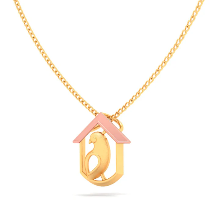 18k Little Gold Pendant With A Bird From Online Exclusive Of Pc Chandra Jewellers - Image 6