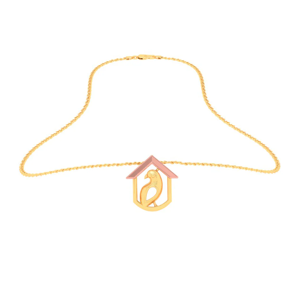18k Little Gold Pendant With A Bird From Online Exclusive Of Pc Chandra Jewellers - Image 7