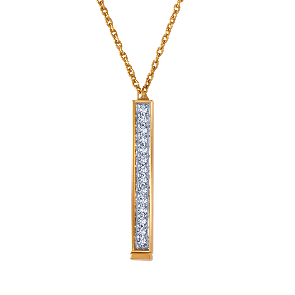 18k Modish Dainty Diamond Necklace