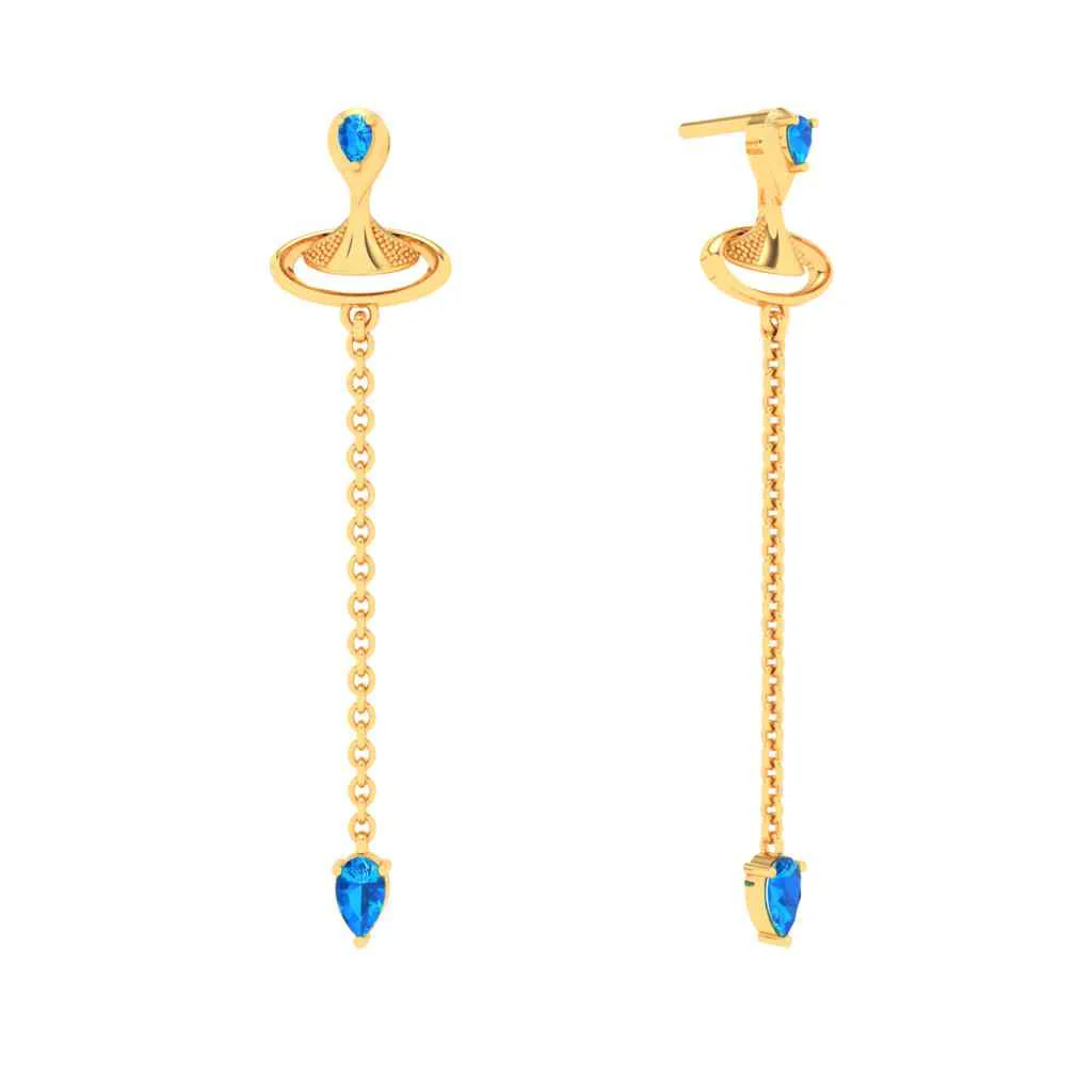 18k Monsoon Special Dainty Gold Earring Design - Image 3