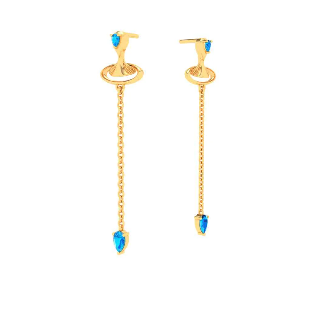 18k Monsoon Special Dainty Gold Earring Design - Image 6