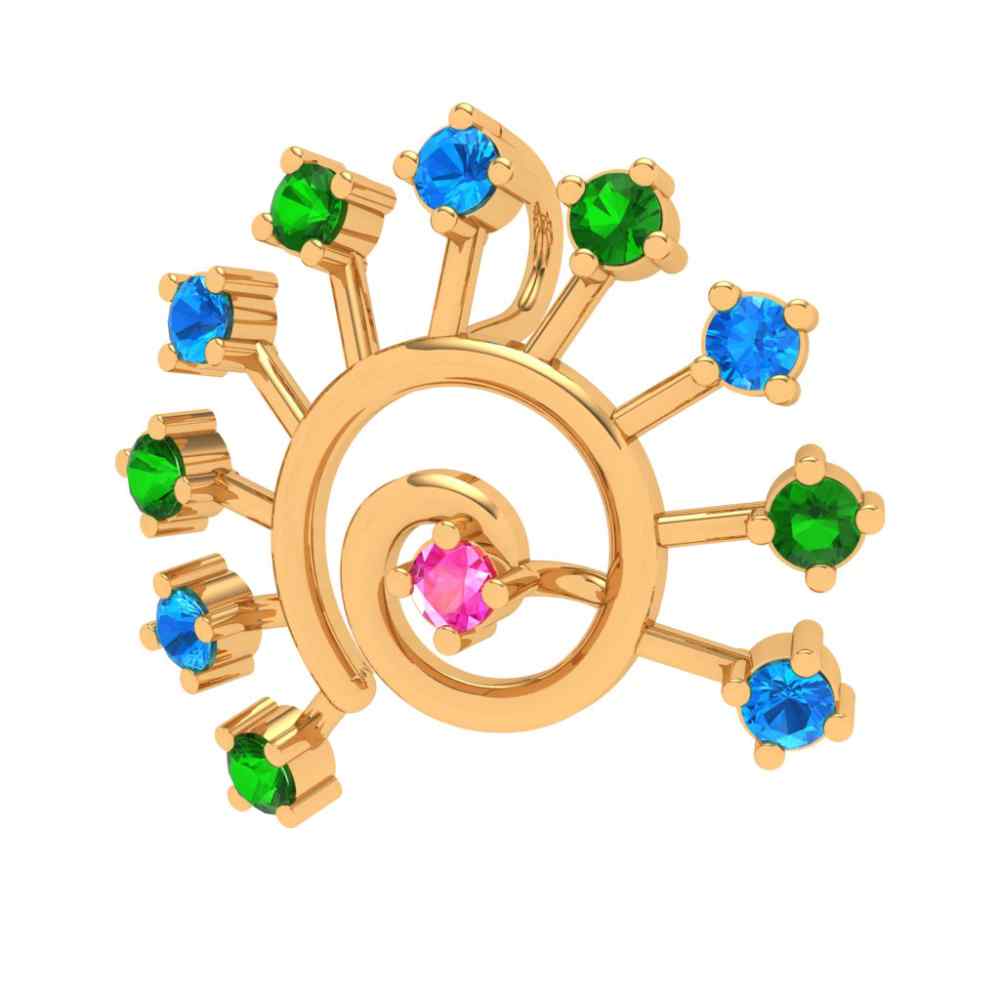 18k Multi-coloured Gold Pendant Design For You - Image 3