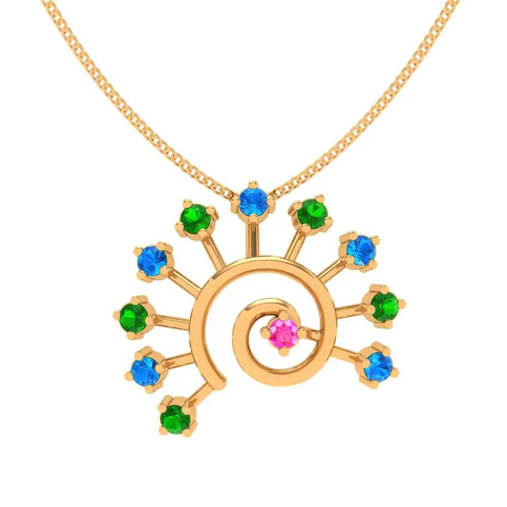 18k Multi-coloured Gold Pendant Design For You - Image 4