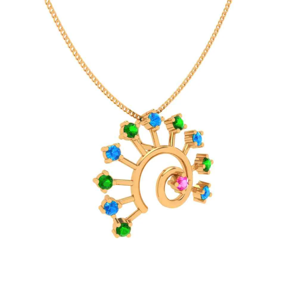 18k Multi-coloured Gold Pendant Design For You - Image 5