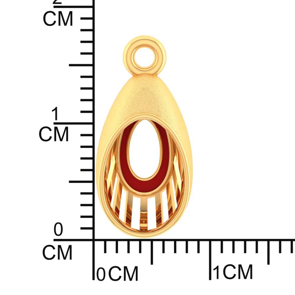 18k Oval-shaped Gold Earrings With A Distinctive Design - Image 4