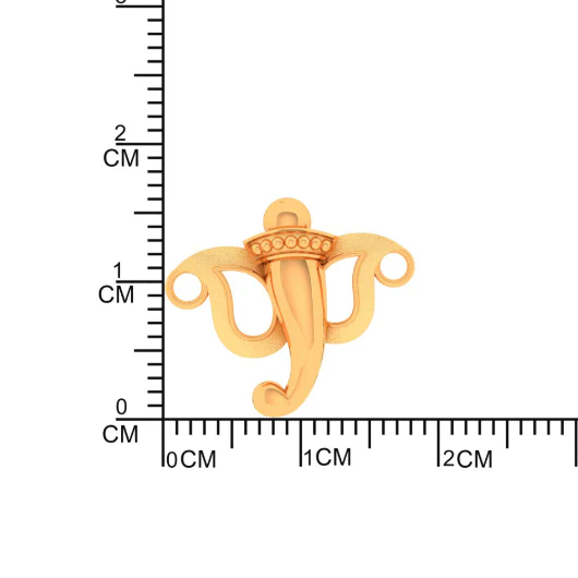 18k Precious Gold Rakhi In Ganesha Motif - Image 3